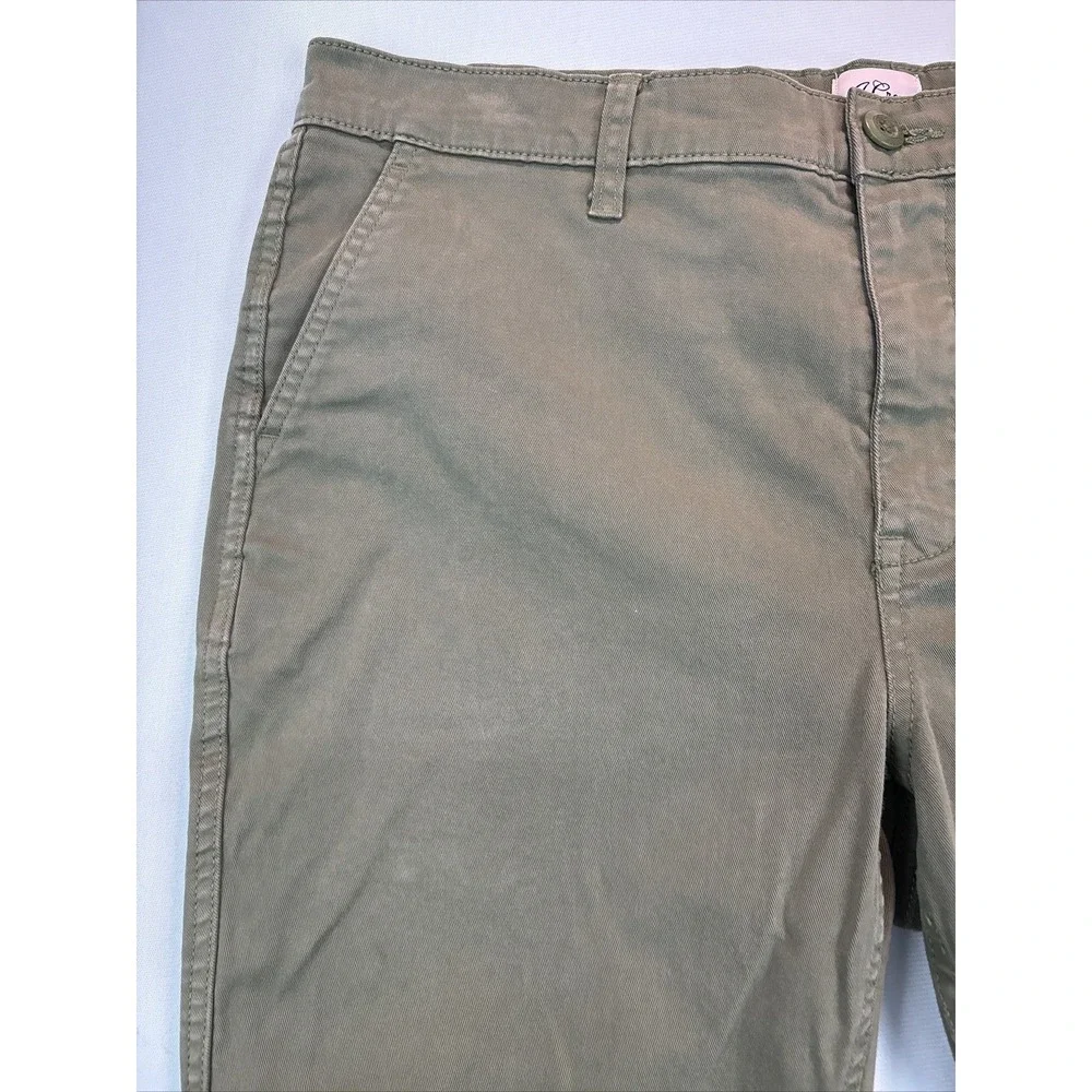 J.crew Women's Crop Pants Vintage Straight  Green High Rise Stretch Petites‎ 31P